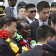 Chinese president Xi Jinping with Zimbabwean President Robert Mugabe in Harare, Zimbabwe on December 1, 2015.